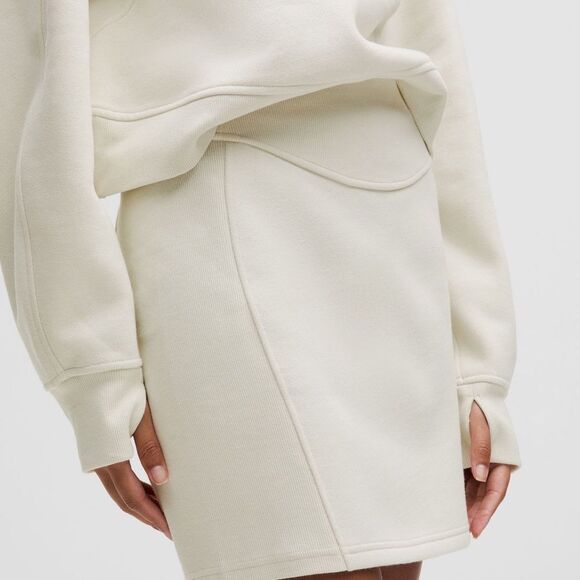 NWT LuLuLemon Scuba High Rise Mini Skirt Bone Extra Large - Picture 9 of 12